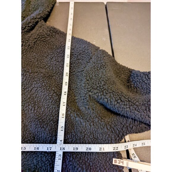 Fabletics Lotta Cocoon Zip Hoodie Black Medium Womens Sherpa Fuzzy Coat Jacket - Picture 4 of 6